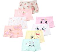 Amexo 8 Packs Braguitas Niñas Algodón Cómodas Bragas Algodón de Niña Boxer Ropa Interior Calzoncillos para Niñas (FR/ES, Edad, 9 años, 10 años, Regular, Multicolor)