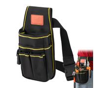 Amexo Bolsa de Cinturón para Herramientas, Bolsa de Herramientas de Lona con Cinturón de Nailon Ajustable Multifunción Organizador de Herramientas para Electricistas, Técnicos