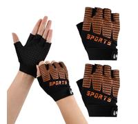 Amexo Kids Half Finger Cycling Gloves Mittens Breathable Non-Slip Sports Half Finger Gloves for Children, Shockproof Sports Training Fingerless Gloves for MTB Riding,Gymnastics,Scooters,Skateboard