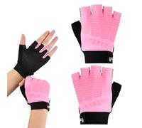 Amexo Kids Half Finger Cycling Gloves Mittens Breathable Non-Slip Sports Half Finger Gloves for Children, Shockproof Sports Training Fingerless Gloves for MTB Riding,Gymnastics,Scooters,Skateboard