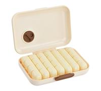 Amexo Pastillero Semanal 4 Tomas, Pastillero Diario 7 Dias con 28 Compartimentos, pastillero Diario Grande para Viaje, Dosificador de Comprimidos Portátil, Caja de Pastillas para Vitaminas,Suplementos