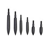 AMEYXGS 12 Piezas Puntas de Flecha 100/150/200/250/300/350 Grain Broadheads para Practicar Tiro (Negro, 300gr)