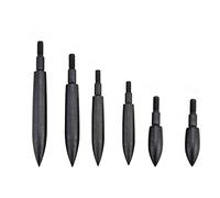 AMEYXGS 12 Piezas Puntas de Flecha 100/150/200/250/300/350 Grain Broadheads para Practicar Tiro (Negro, 100gr)