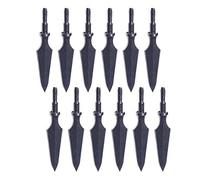 AMEYXGS 6X Puntas de Flecha 100/120/150/200grano Broadheads de Metal Tradicionales para Ballesta Arco compuesta recurvo Caza al Aire Libre (Type12-200grain)