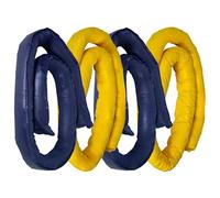 AMF Life 4 ayudas para caballos, azul y amarillo, 1,8 m de largo, para entrenamiento de caballos, barreras de trabajo en el suelo, barreras de obstáculos