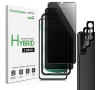 amFilm (2+2 Piezas) Protector Pantalla de Privacidad para Samsung Galaxy S22 5G con Protectores de Lente de Cámara, [Antiespía y Protección de Privacy] con Bandeja de Fácil Instalación