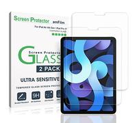amFilm (2 Piezas) Protector Pantalla para iPad Air 5/4 y iPad Pro 11 (2022/2021/2020/2018), Bordes Curvos (Instalación Fácil) Cristal Vidrio Templado Protector de Pantalla Compatible con Apple Pencil
