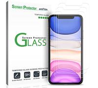 amFilm (3 Piezas) Cristal Templado Protector de Pantalla para iPhone 12, iPhone 12 Pro, iPhone 11, y iPhone XR (10R) - Cobertura Total (Instalación Fácil) Vidrio Templado (6.1")
