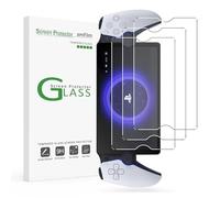 amFilm 3 Piezas Protectores Pantalla para PlayStation Portal Remote Player | Vidrio Templado para PlayStation 5 con Kit de Fácil Instalación, Transparente Ultra HD, Antiarañazos