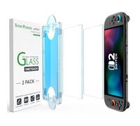 amFilm OneTouch Protector de Pantalla de Vidrio Templado para Nintendo Switch 2 Modelo 2025 - Con Kit de Alineación Automática, Sin Burbujas [2 Piezas]