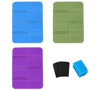 Amfrpar 3 Piezas Cojín Plegable Esterilla Esiento Impermeable Esterilla Plegable Portátil Esterilla Camping Cojines Asiento de XPE Espuma para Parque Almohadilla Aire Libre Que Acampa Picnic