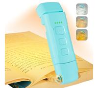AMFUN 1PCS Luz de Lectura, Azul Lámpara de Lectura, Lámpara de Lectura Recargable, con 3 Modos de Iluminación, Protección Ocular & Atenuación Continua, para Leer en La Cama