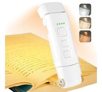 AMFUN 1PCS Luz de Lectura, Blanco Lámpara de Lectura, Lámpara de Lectura Recargable, con 3 Modos de Iluminación, Protección Ocular & Atenuación Continua, para Leer en La Cama