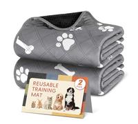 AMFUN 2 Piezas de Entrenamiento Reutilizables para Perros - 70×100cm, Almohadillas de empapadores Lavables para Cachorros, Superabsorbentes, Antideslizantes, Impermeables, para Cachorros, Mascotas