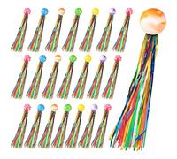 AMFUN 40 Bolas Pelota Saltarina Niños, Bolas de Saltar para Niños， Mini Bolas de Goma Coloridas con Serpentinas Coloridas, para Bolsas Regalos, Fiesta Infantil y Cumpleaños