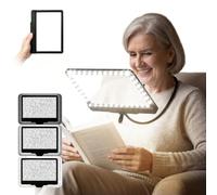 AMFUN 4X Lupa de Cuello con Luz, Recargable Lupas Grandes con Manos Libres, Soporte de Mano/Cuello/Escritorio de 3 En 1, Adecuado para Lectura, Reparar, Costura Y Punto para Personas Mayores（Negro）