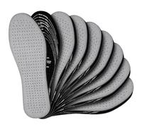 AMFUN 8 Pares Plantillas De Carbón Activado Antisudor, Plantillas De Carbón Activo, Suela De Espuma De Algodón Y Látex Extraíble, Corte A Su Medida, Unisex, Odour Stop, Gris,Tallas 36-46