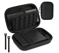 AMFUN Funda de Disco Duro, Funda Estuche para WD My Passport SSD, Rígida Viaje Almacenamiento, Bolsa de Almacenamiento portátil, Bolsa Cubrir Protectora (Negro)