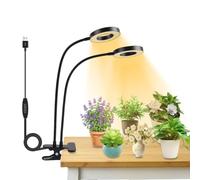 AMFUN Lámpara de Cultivo Plantas, Negro Luz de Planta LED Extraíble, 96 LED Lámpara de Planta, con Temporizador 3/9/12H, 10 Brillos, 3 Modos, Rotación de 360 Grados, para Plantas de Interior