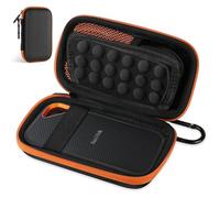 AMFUN Naranja Funda de Disco Duro, Funda Protectora de Viaje Bolsa de Almacenamiento, Fundas rígida para Portable External,para Fundas Estuche para WD My Passport SSD
