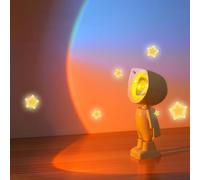 AMFUN Sunset Lamp Lámpara de Proyector, 360 ° Rotating Sunset Lampe, Lampara del Atardecer con App y Mando a Distancia, LED Romántica Proyector, para Decoración de la Habitación Estética