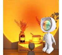AMFUN Sunset Lamp Lámpara de Proyector, 360 ° Rotating Sunset Lampe, Lampara del Atardecer con App y Mando a Distancia, LED Romántica Proyector, para Decoración de la Habitación Estética