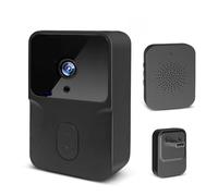 AMFUN Videotimbre, Timbre Inalámbrico con 2.4GHz WiFi, 1080p HD Vídeo Timbre Puerta Inteligente con Cámara, Visión Nocturna, Audio bidireccional, Instalación Fácil por Cuenta Propia (Negro)