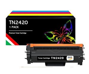 AMG Sales Tóner compatibles con Brother TN2420 TN-2420 TN2410 para Brother MFC L2710DW L2710DN L2730DW L2750DW HL-L23210D L2350DW L2370DN L2375DW DCP-L2510D L2530DW L250DW L20DN (1 Negro)