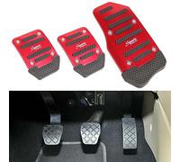 AMGASMG Cubre Pedales de Coche Antideslizantes para Mazda Atenza - Pedal Reposapiés Deportivo de Aceleración/Freno/Embrague - Accesorios Funda de Pedal Metal, Manual Transmission- Red