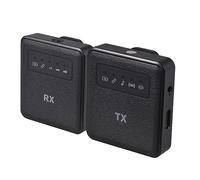 Amgei Micrófono inalámbrico con clip para cuello, sistema de micrófono recargable, micrófono inalámbrico con clip, micrófono con clip, transmisor y receptor, micrófono de entrevista inalámbrico 2.4G