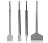 AMGSH Juego de 4 brocas de cincel para taladros de martillo giratorio, compatible con la mayoría de sistemas de tipo Plus, kit de herramientas de eliminación y demolición de azulejos de aleación de