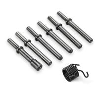 AMGSH Kit de herramientas de martillo de remache neumático, juego de remaches neumáticos con 6 brocas y resorte de alta resistencia, acero al carbono tratado térmicamente, vástago de 0.4 pulgadas