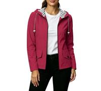 AMhomely Chaquetas impermeables con capucha para mujer, ligera, con bolsillos, para senderismo, camping, viajes al aire libre, hot pink, L