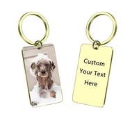 AMhomely Llavero personalizado con foto de doble cara con imagen y texto, llavero grabado personalizado para aniversario, cumpleaños, boda, Navidad, llavero personalizado para mamá, papá, él y ella