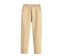 AMhomely Pantalones escolares de cintura ajustable para niños, pantalones de uniforme formal para la escuela, fiesta y uso diario, de 3 a 9 años, B03 Beige, 6 años