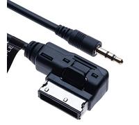 AMI MDI a AUX 3.5mm Enchufe Macho Adaptador Cable de Interfaz de Medios | Compatible con Audi A6L Q5 Q7 A8 S5 A5 A4L A3 Tiguan GTI CC Magotan Skoda Fabia Octavia Radio de vehículo | 1m