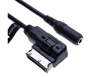 AMI MDI a AUX 3.5mm Jack Hembra Adaptador de Cable de Interfaz de Medios de música | Compatible con Audi A6L Q5 Q7 A8 S5 A5 A4L A3 Tiguan GTI CC Skoda Fabia Octavia Vehicle Radio | 1m
