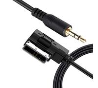 AMI MDI - Adaptador de cable AUX Hain 3,5 mm Audio Jack Aux-in Music Interface Cable para AudiA1 A3 A4 A5 A6 A7 A8 Q3 Q5 Q7 TT&Volkswagen VW Tiguan GTI Skoda Golf CC Passat