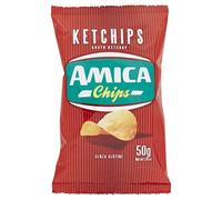 Amica Crisps Potato Chips 24x Amica Crisps Potato Chips Ketchup & Ready Salted Flavour 50g