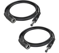 AmiCera 2 cables de extensión CC, 5,5 x 2,1 mm, cable de extensión de alimentación CCTV, cable de cámara compatible con cámara Tapo Tp Link, tira de luz LED, grabadora DVR/NVR, cable de alimentación