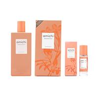 AMICHI - Mandarine Musk Promoción 150 ml + 12 ml, Colonia Mujer, Pack 2 Productos, Perfume Mujer, Eau de Toilette Femenina, Agua Fresca, Fragancia Dulce y Cítrica