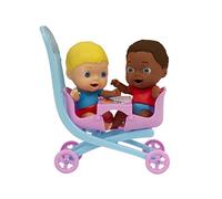 Amicicci Cicciobello - Cochecito de bebé con Personaje, para pasear a Tus bebés con el Cochecito Doble, Kit para la Comida, para niñas a Partir de 3 años, CC019000, Giochi Preziosi