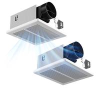 Amico - Ventilador de baño (2 piezas, 80 CFM, bajo ruido, fácil de instalar, ventiladores de ventilación adaptados montados en el techo, no se necesita acceso al ático)