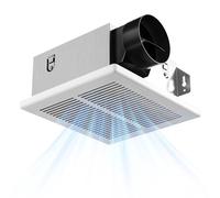 Amico Ventilador de escape de baño, 1.0 senos, 80 CFM, bajo nivel de ruido, fácil de instalar, ventiladores de ventilación de retroadaptación montados en el techo, conducto de 4 pulgadas, no necesita