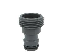 Amig - Adaptador Macho para Unión de Grifo con Manguera - 3/4" - Conexión Rápida y Fácil para Mangueras de Agua - Unión Mediante Rosca - Plástico ABS y Goma - Gris