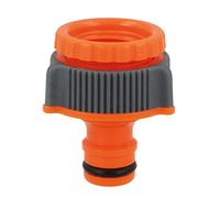 Amig - Adaptador y Reductor para Unión de Grifo con Manguera - 1/2" y 3/4" - Conexión Rápida y Fácil para Mangueras de Agua - Resistente a Heladas y Rayos UVA - Plástico ABS y Goma - Naranja y Gris
