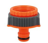 Amig - Adaptador y Reductor para Unión de Grifo con Manguera - 3/4" y 1" - Conexión Rápida y Fácil para Mangueras de Agua - Resistente a Heladas y Rayos UVA - Plástico ABS y Goma - Naranja y Gris