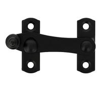 Amig - Aldabilla Negra para Contraventanas con Enganche Inverso Mod. 3-75 x 46 mm - Cierre de Seguridad Anti Golpes y Roturas para Ventanas - De Acero - Incluye Tornillos
