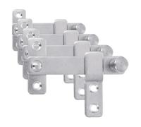 Amig - Aldabilla para Contraventana - 80 x 46 mm - Gancho para Puertas, Ventanas y Contraventanas - Cerradura de Interior y Exterior - Acero Inoxidable 18/8 Plateado Brillante (Paquete de 4)