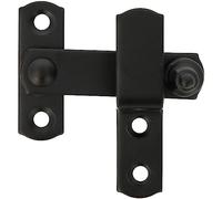 Amig - Aldabilla para Contraventana con Solapa - Cierre de Seguridad para Ventanas de Acabado Negro Mate - Herrajes para Jardín y Exterior con estilo Rústico